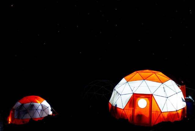 Una noche en el Volcan Lanin